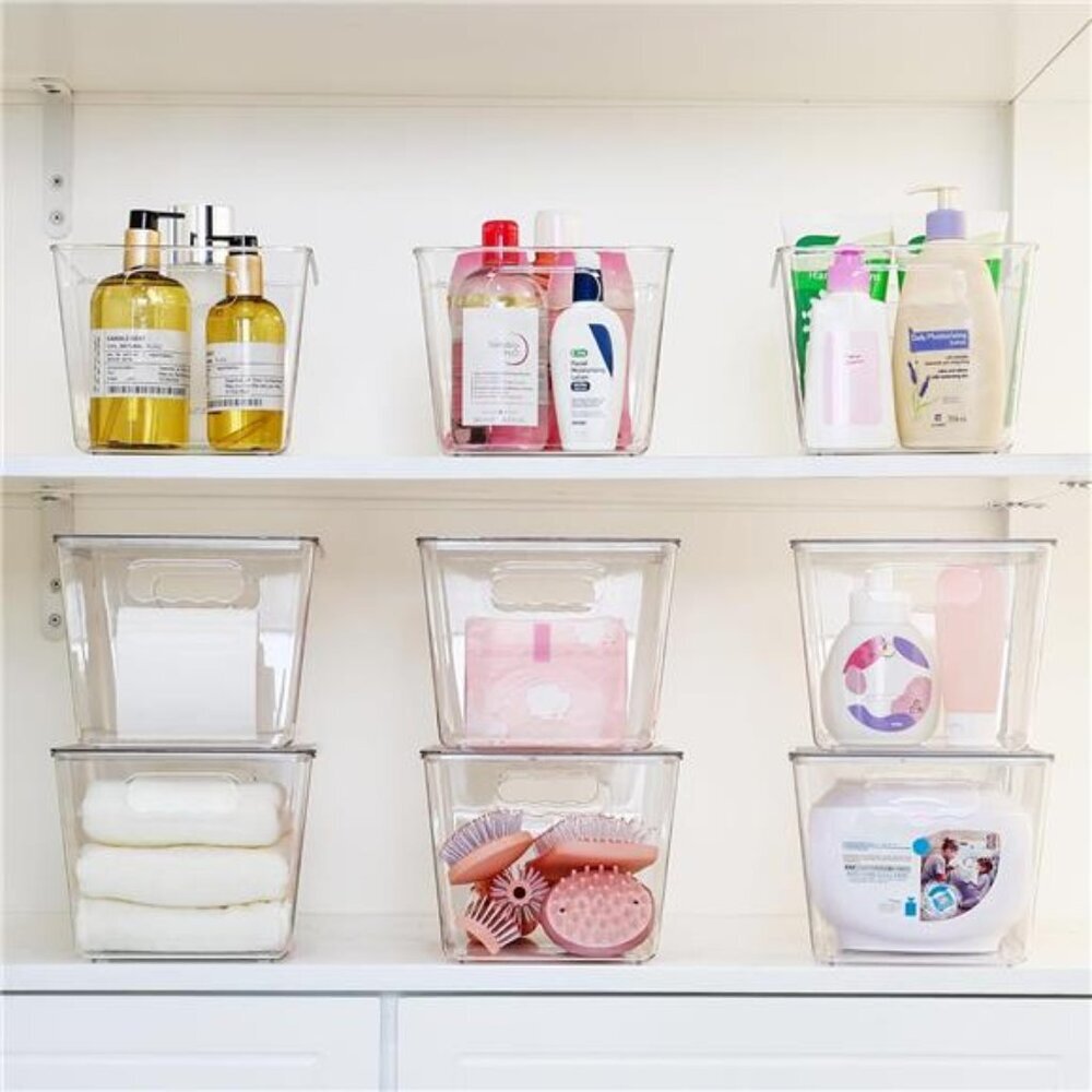 4Pack Clear Stackable StorageBins with Lids,Large Plastic Containers with Handle - Picture 6 of 7